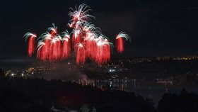 Třetí soutěžní ohňostroj letošního ročníku Ignis Brunensis předvedli Němci. Přilákal 180 tisíc lidí.