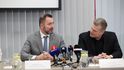 Ministr životního prostředí Igor Červený (Motoristé) na tiskovce s vládním zmocněncem Filipem Turkem (26.2.2026) Ministr životního prostředí Igor Červený (Motoristé) na tiskovce s vládním zmocněncem Filipem Turkem (26.2.2026)
