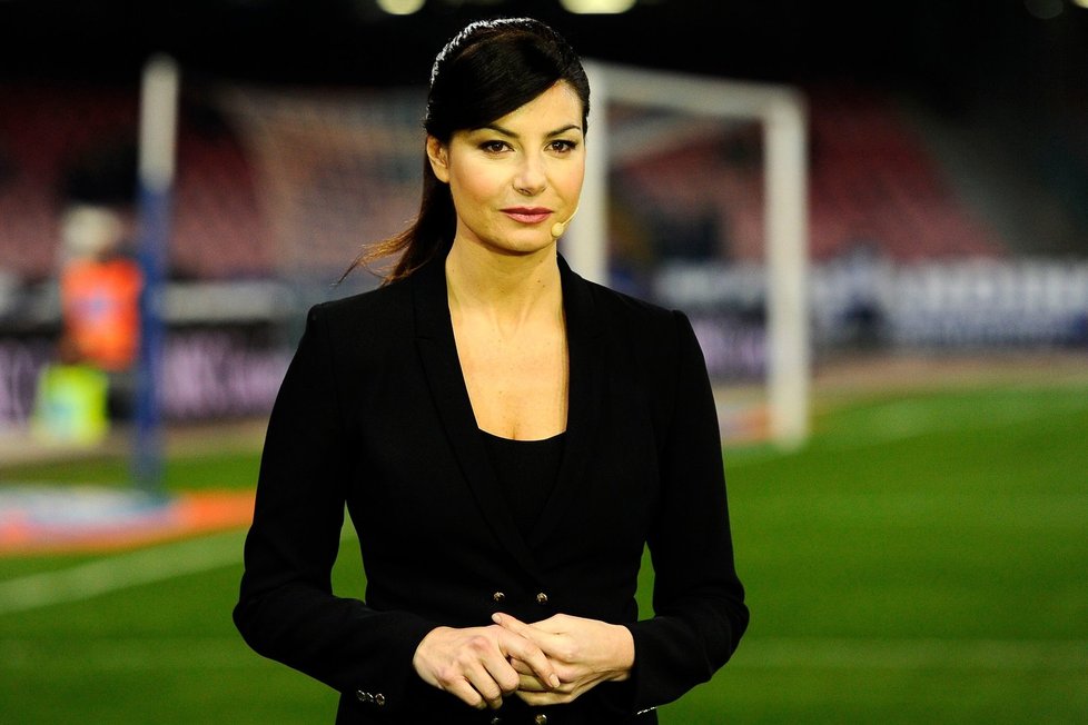 Ilaria D’Amico, fotbalová komentátorka televize Sky a Buffonova milenka.