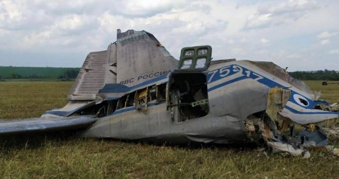 Velitelský letoun Iljušin Il-22, který wagnerovci sestřelili během vzpoury.