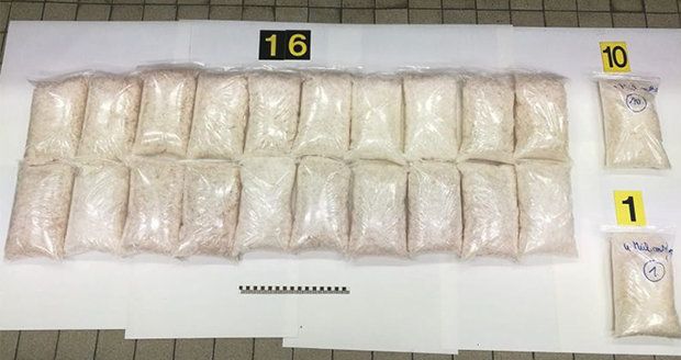 V Malajsii o víkendu zadrželi téměř 600 kilogramů metamfetaminu (ilustrační foto)