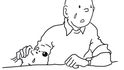 Smutek vyjadřuje i slavný Tintin