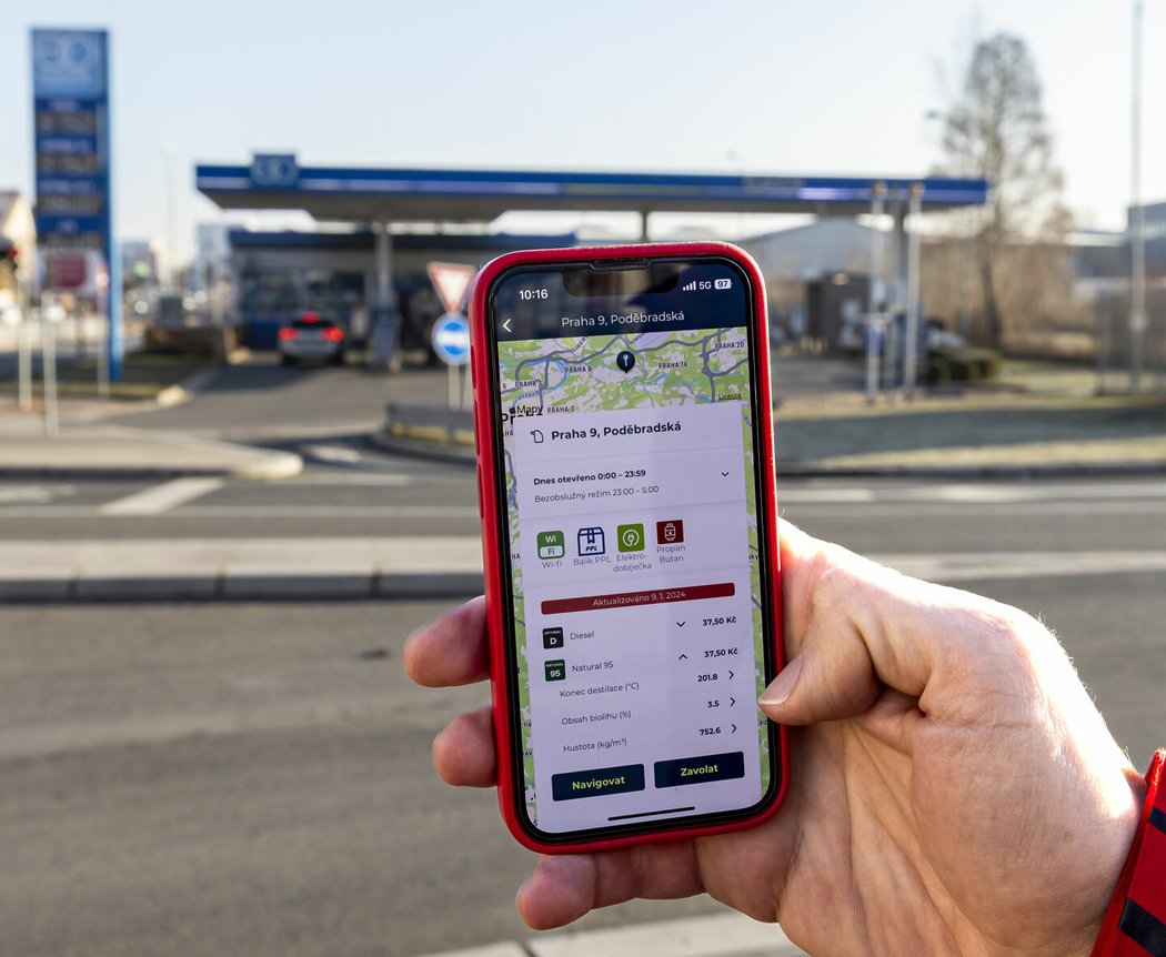 Aplikace čerpacích stanic EuroOil nabízí užitečnou informace o obsahu biolihu