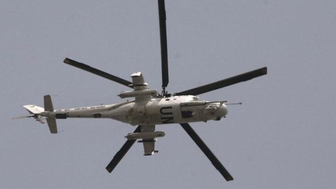 ilustrační foto, jedna z helikoptér UN při letu