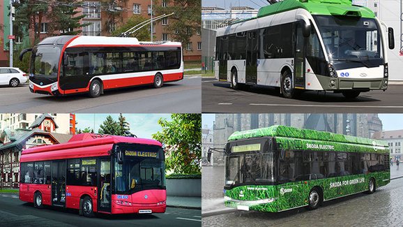 Trolejbusy a elektrické autobusy Škoda Electric ve velké galerii 