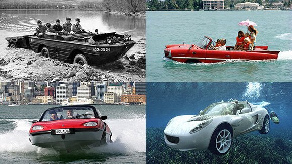 Schwimmwagen, Amphicar, Aquada a další slavní obojživelníci ve velké galerii 