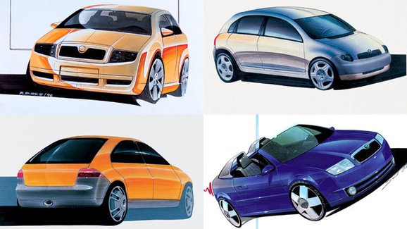 Nová Škoda Fabia za rohem. Připomeňte si, jak měla vypadat ta původní. Víte, že existoval i návrh roadsteru?