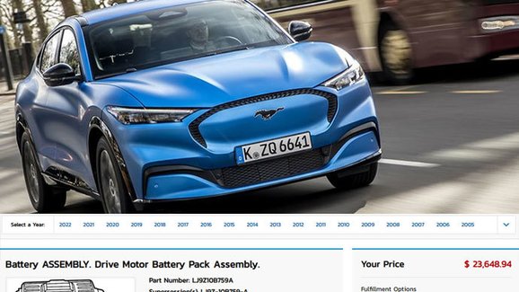 Nová baterie pro Ford Mustang Mach-E je dražší než nejlevnější pick-up značky