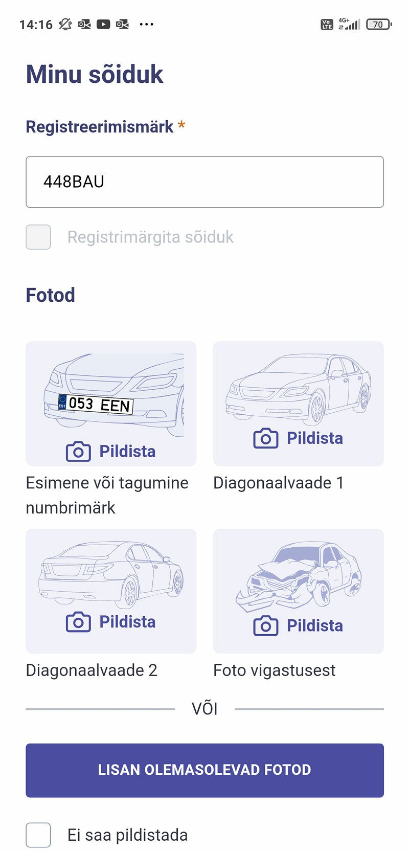 Díky obrázkům a celkově přehlednému designu se dá estonská aplikace vyplnit i v estonštině, ačkoliv jí nevládnete. Pro větší pohodlí si ale může uživatel vybrat ještě ruštinu a angličtinu.