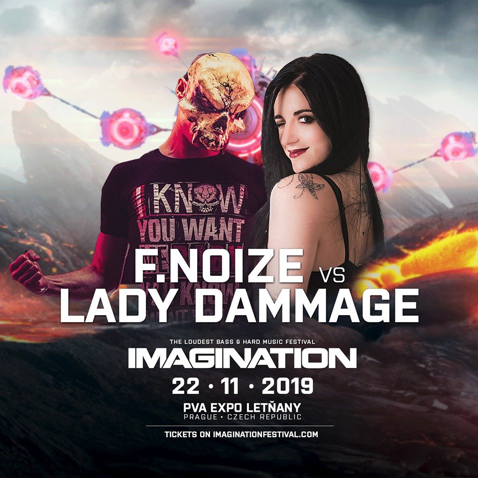 Na Imagination Festivalu 2019 vystoupí   F.Noize vs. Lady Dammage.