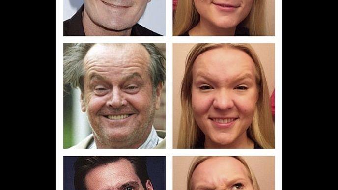 Imitátorka napodobuje známé obličeje, které kolovaly internetem