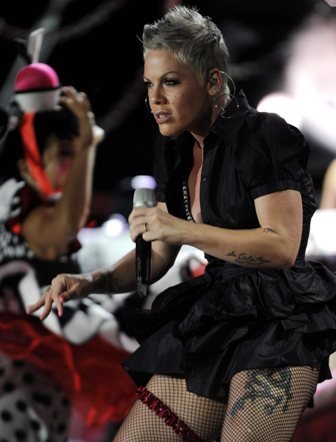 Americká zpěvačka Pink.