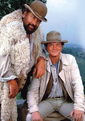 Bud Spencer (vlevo) a Terence Hill vytvořili nesmrtelnou dvojici, která natočila řadu ﬁlmů a proslavila se po celém světě.