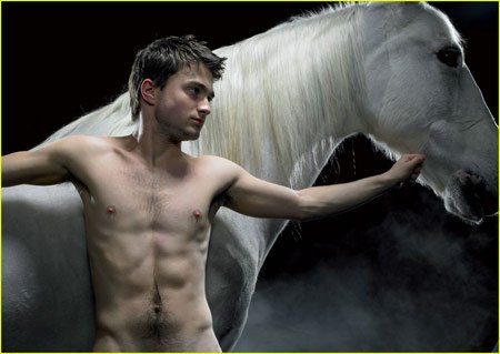 Daniel Radcliffe při zkoušce hry Equus