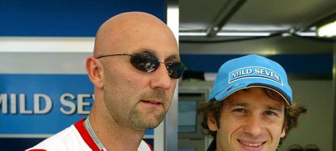 Barthez a bývalý pilot F1 Trulli během návštavy na některé z Velkých cen před 13 lety