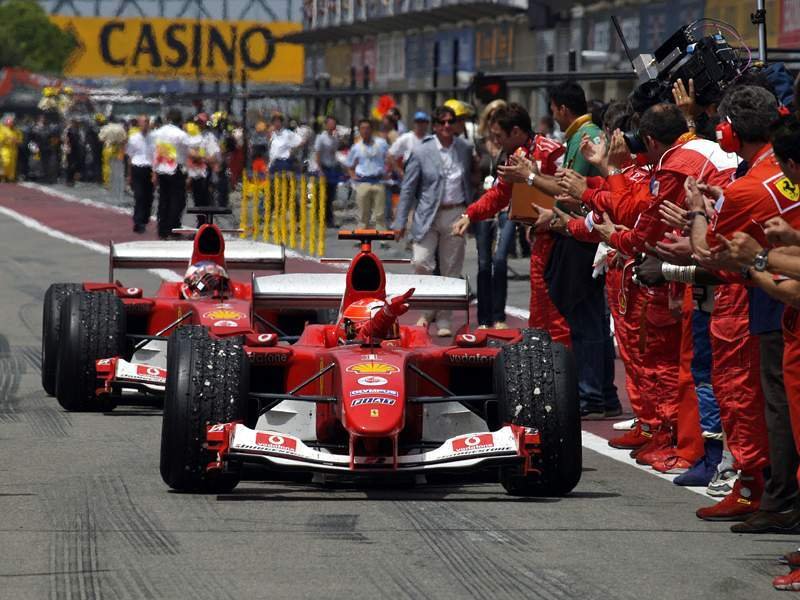 M. Schumacher a R. Barrichello