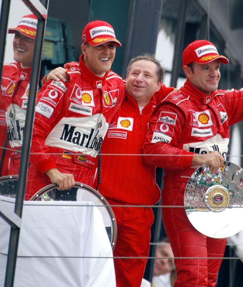 M. Schumacher, J. Todt, R. Barrichello