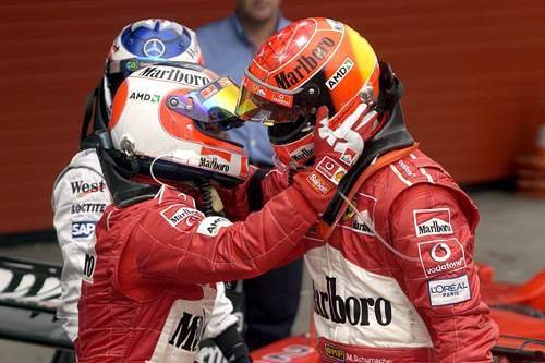 R. Barrichello a M. Schumacher