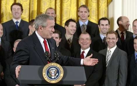 František Kaberle osobně poznal, že je pán Bílého domu George Bush vcelku veselá kopa…