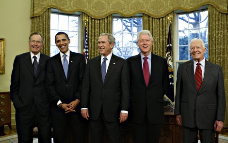 George Bush st. (84), Barack Obama (47), George Bush (62), Bill Clinton (62), Jimmy Carter (84)