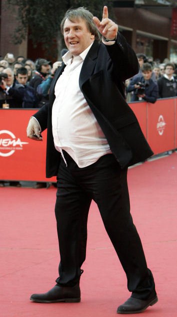 Gérard Depardieu na premiéře ﬁlmu Asterix a Olympijské hry