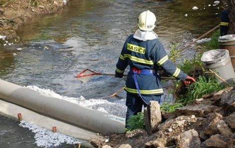 Hasiči se sedmnáct hodin snažili zachránit život v řece.