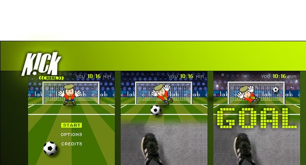Virtuální fotbal na mobilním telefonu