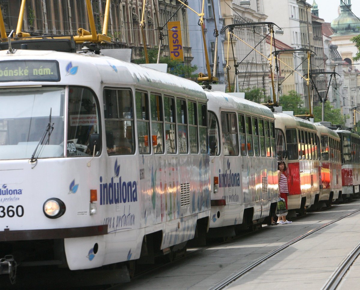 Kolony tramvají...i taková je možnost v případě stávky