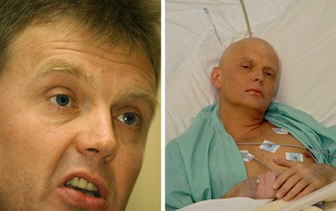 Litviněnko krátce před smrtí (vlevo) a  před otravou.