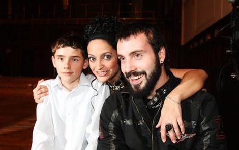 Lucie Bílá s manželem a synem.