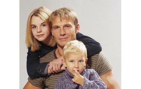 Maxa s dětmi, dcerou Barborou a synem Ivanem.