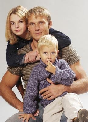Maxa s dětmi, dcerou Barborou a synem Ivanem.