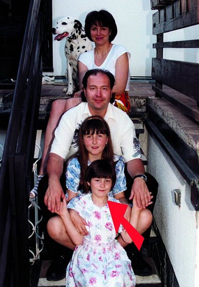 Michal David na konci 90. let s manželkou Marcelou a dcerami Klárou a Michaelou (13. 3. 1990 – 3. 4. 2000).