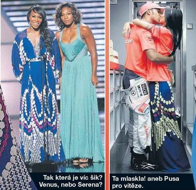 Mnozí módní experti lifestylových časopisů a serverů vyhlásili Venus Williamsovou nejlépe oblečenou ženou večírku ESPY Awards. Názor deníku Aha! je přesně opačný; nám se mnohem víc líbila róbajejí sestry Sereny.