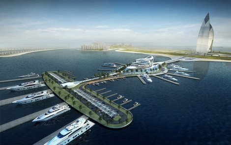 Nejluxusnější přístav světa se staví u ostrova Palm Jumeirah.