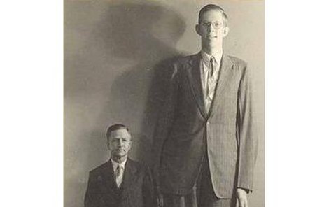 Nejvyšší člověk všech dob Robert Wadlow měřil 272 cm.