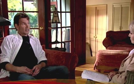 Patrick Swayze poskytl rozhovor Barbaře Walters v pořadu Good Morning, America (Dobré ráno, Ameriko).