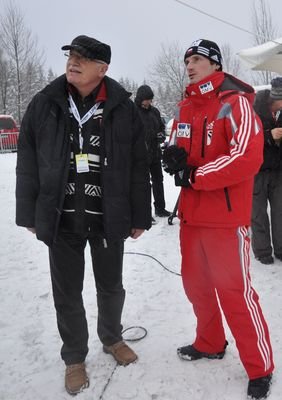 Prezident Václav Klaus pod můstky debatoval i s Jakubem Jandou.