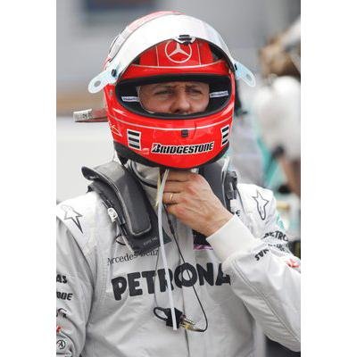 Rozmrzelý Michael Schumacher.