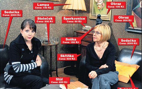 Silvie Koblížková alias seriálová Kristýna Lišková s Lenkou Termerovou, která ve »VéKáVéčkách« ztvárňuje Jiřinu Rubešovou.