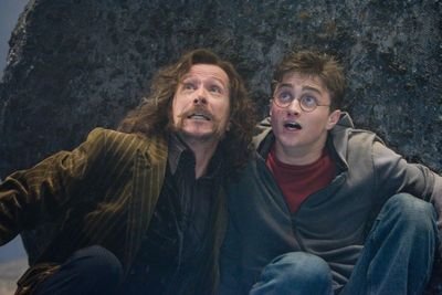 Sirius Black (vlevo) a Harry Potter