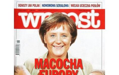 Skandální titulní strana polského magazínu s obnaženou kancléřkou Merkelovou a bratry Kaczyńskými.
