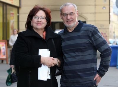 Bývalý hvězdný moderátor Zbyněk Merunka a jeho manželka Alexandra.