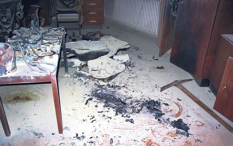 Takto vypadal pokoj, kde k výbuchu došlo.
