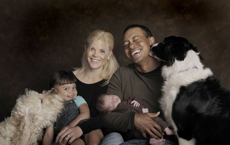 Tiger Woods s rodinou