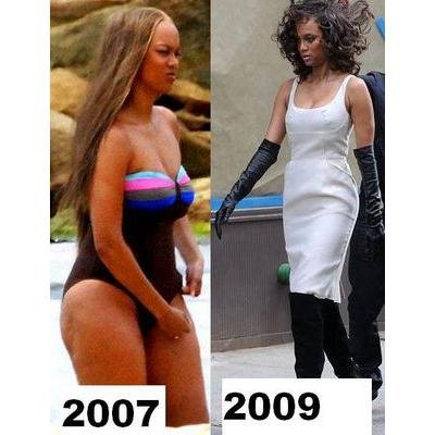 Tyra Banks v roce 2007 vypadala spíše jako reklama na tučnou stravu. O dva roky později se z ní stala zase supermodelka.