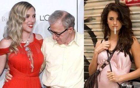 Woody Allen byl půvaby Scarlett Johansson doslova okouzlen. Vpravo svůdná Penélope Cruz.