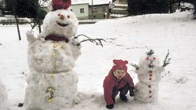 Dcera byla ze sněhuláků nadšená