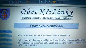 Úvodní stránka obce Křižánky 