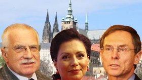 Kandidáti na prezidenta v druhé volbě - Václav Klaus, Jana Bobošíková a Jan Švejnar